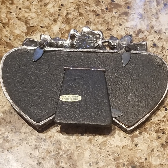 Valentine's Double HEART PEWTER Picture FRAME - Picture 8 of 16
